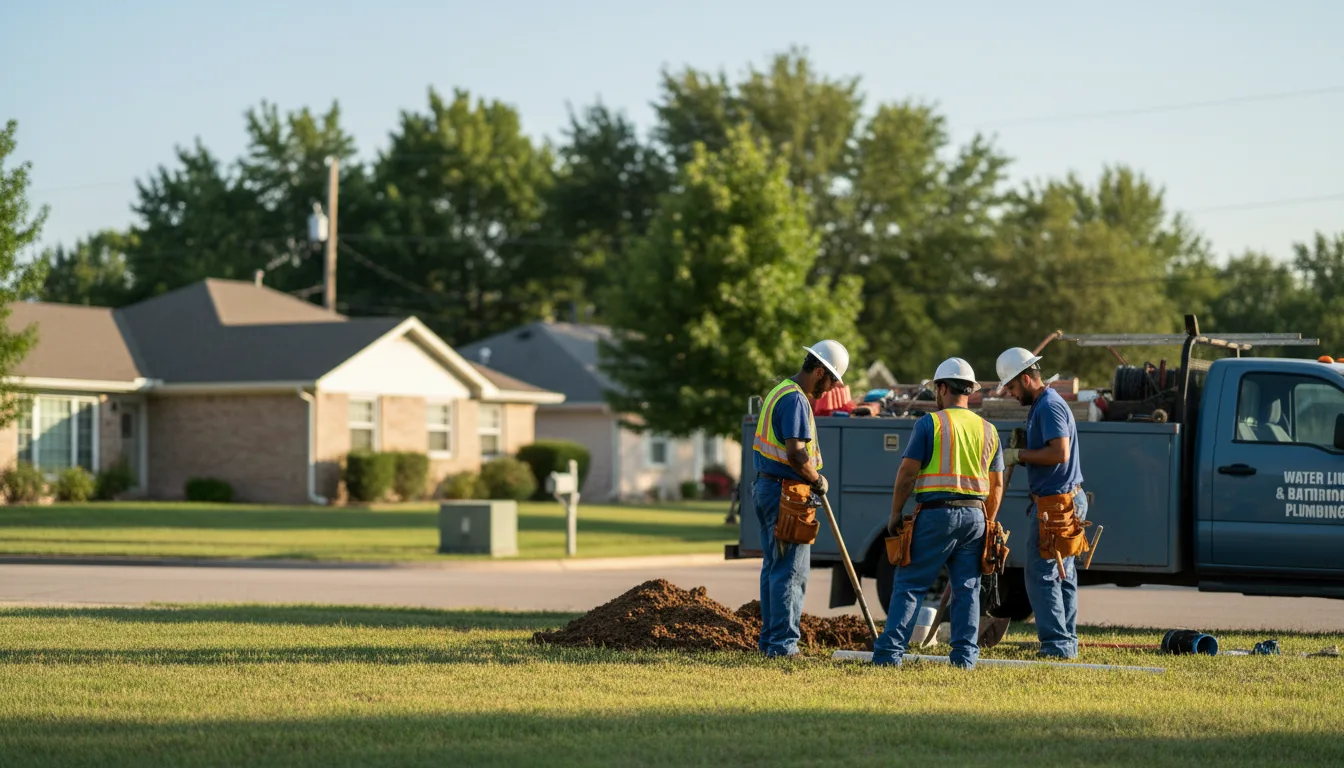 Residential water line and bathroom plumbing service in Mount Airy, GA